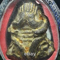 Antique Phra Pidta Buddha Vintage case Talisman Luck Money Thai Amulet Pendant