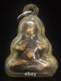 Antique Phra Pidta LP EIAM, B. E. 2410 King Of Buddha's Eye Closed Thai Amulet