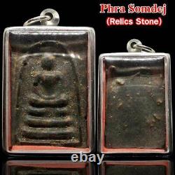 Antique Phra Somdej Khao San Hin Fusulinid Fossil Thai Buddha Amulet Pendant