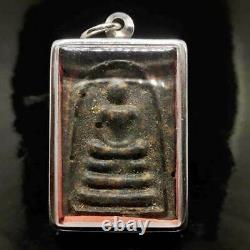 Antique Phra Somdej Relics Stone Thailand Luck Charm Thai Buddha Amulet Pendant