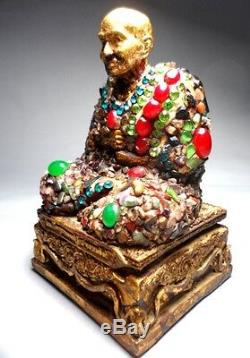 Antique Phra Somdej WatRakang Statue LP Thai Amulet Buddha wealth Gem Decorate