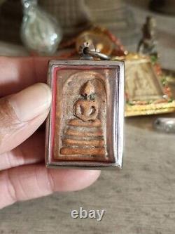 Antique Phra somdej wat rakang Pim Yai age 150-170, Thai Buddha Amulet Pendant