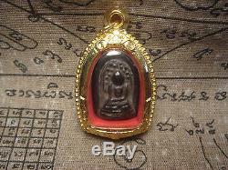 Antique Prakring Klong Ta Kean 2 faces Thai Buddha Amulet Ayuddhaya