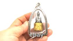 Antique Silver Marnvichai Thai Buddha Amulet Pendant Ayutthaya Era 1900s Blessed