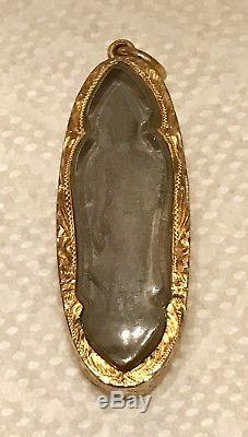 Antique Thai Buddha Amulet In 22k Solid Gold