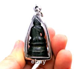 Antique Thai Buddha Amulet Phra Kring Chaiwat R. S. 118 Silver Bronze Alloy Rare
