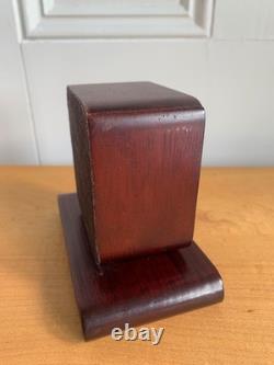 Antique Thai Buddha Amulet Rosewood Shrine Box 5 x 4