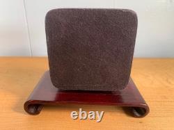 Antique Thai Buddha Amulet Rosewood Shrine Box 5 x 4