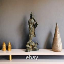 Antique Thai Copper Buddha Statue Rattanakosin Period 19th Century Bronze Amulet