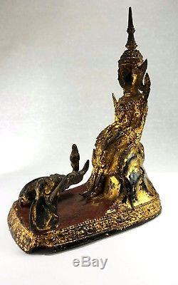 Antique Thai Gilt Buddha Scene Statue