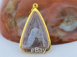 Antique Vintage 18K Solid Yellow Gold Case BUDDHA Chinnaraj Thai Amulet Pendant