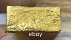 Antique Vintage 22k Solid Yellow Gold Case Buddha Thai Amulet 9.20 Grams