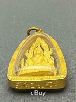 Antique Vintage 22kt Solid Yellow Gold Case Buddha Thai Amulet 16 Grams Pendant