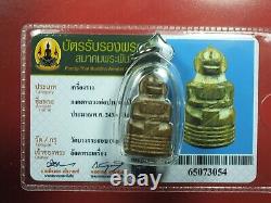 Aongkot Loungpor pan Wat Bang Kasob for Charming, BE 2430 Thai buddha & Card#9