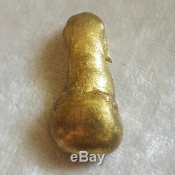 Authentic Gold LEKLAI Achan Sompon Phra Thai Buddha Amulet #11962g