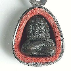 Authentic Phrapidta Antique Buddha Amulet Miniature Handmade Thai Sculpture Art