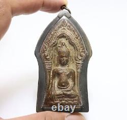 BIG PHRA YODKHUNPHOL BUDDHA THAI LOPBURI ANTIQUE 1940s RARE AMULET MAGIC PENDANT