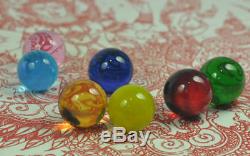 BIG top 7 Gems Leklai Kaew Glass metal charms Crystal Thai Buddha Amulet Lek lai