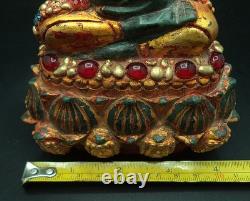 Be 2411 Buddha Jade Phra Keaw Embed Red Naga Gem Gold Buddha Relics Thai Amulet