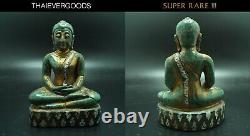 Be 2411 Buddha Pratan Statue Wat Phra Keaw Old Jade Cover Gold Sheet Thai Amulet