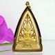 Beautiful Detail Solid 18K 75% Pure Gold Framed Thai Buddha Sothorn Amulet