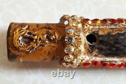 Beautiful Flute LP Toh Relics Wat Phra Kaew Thai Buddha Amulet #aa487a