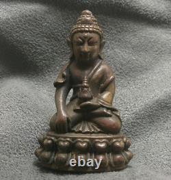 Beautiful Pra Gring Wat Suthat Temple Thai Mini Buddha Amulet Rich Lucky Miracle