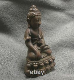 Beautiful Pra Gring Wat Suthat Temple Thai Mini Buddha Amulet Rich Lucky Miracle