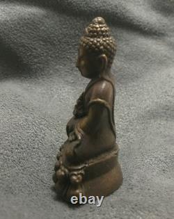 Beautiful Pra Gring Wat Suthat Temple Thai Mini Buddha Amulet Rich Lucky Miracle