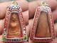 Benjapakee Phra Phong Suphan With Silver Case Pendant Holy Thai Buddha Amulet