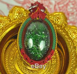 Best LEKLAI King Phaya Kod phee Kaew Somporn Thai Buddha MINERAL Amulet Pendant