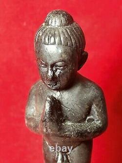 Black Leklai Ai Kai Wat Jedee Super Rich Lucky Talisman Holy Thai Amulet Buddha