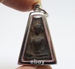 Black Phra Pong Supan Thai Antique Buddha Blessed Amulet Lucky Love Rich Pendant