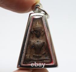 Black Phra Pong Supan Thai Antique Buddha Blessed Amulet Lucky Love Rich Pendant