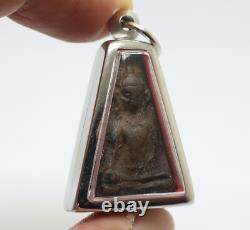 Black Phra Pong Supan Thai Antique Buddha Blessed Amulet Lucky Love Rich Pendant