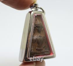 Black Phra Pong Supan Thai Antique Buddha Blessed Amulet Lucky Love Rich Pendant