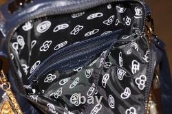 Blue Leather Bag With Thai Buddha Amulets Lord Hanuman Super Rare