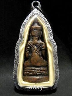 Bronze Buddha Insignia Statue Phra Chai Ratchakal Figure Thai Amulet