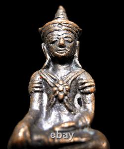 Bronze Buddha Insignia Statue Phra Chai Ratchakal Thai Amulet