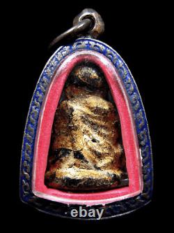 Bronze Buddha LP Ngern BE2460 Gild Figure Thai Amulet