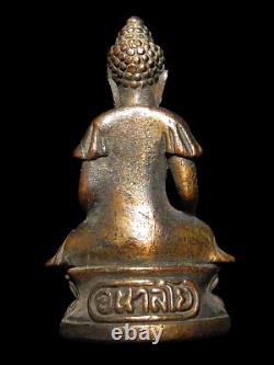 Bronze Buddha Phra Kring Anayo LP Khaow Figure Thai Amulet