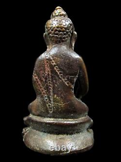 Bronze Buddha Phra Kring LP Tad Wat Chai Na Figure Thai Amulet
