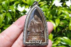 Bronze Phra Phuta Chinnarat BE. 2485 Life Protect Wealth Thai Amulet #9335a