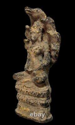 Bronze Statue Buddha Phra Nakprok Figure LP Chaeng BE2484 Thai Amulet