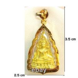 Buddha Chinnarat Pendant Pendant Talisman Mantra Thai Kanok real gold case 90%