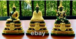 Buddha Emerald Statue 5 Thai Buddha Meditation Wat Phra Kaew x 3 Season/Set