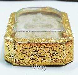 Buddha Gold Pendant 22k Amulet Men Thai LP Pann Hanuman Song Yai Auspicious Rare
