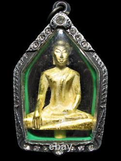 Buddha Gold Phra Yod Thong Wat Khao Sukim Temple Blessed Thai Amulet