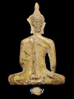 Buddha Gold Phra Yod Thong Wat Khao Sukim Temple Blessed Thai Amulet