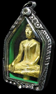 Buddha Gold Phra Yod Thong Wat Khao Sukim Temple Blessed Thai Amulet